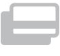Gray icon of a credit card