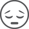 Grey sad face icon