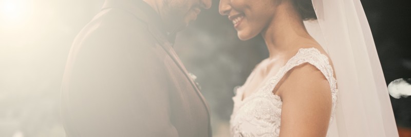 Beautiful bride bride and groom cropped